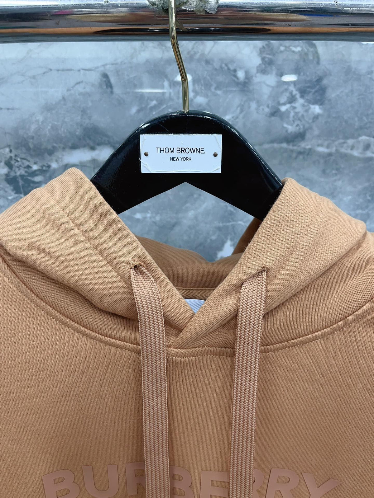 Black Cotton Bold Text Pullover - Men's