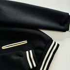 Varsity-Jacke für Herren – Schulterpartie aus schwarzer Wolle