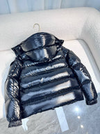 Schwarze und weiße Steppjacke – Herren