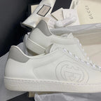 Screener GG White Sneakers - Men's