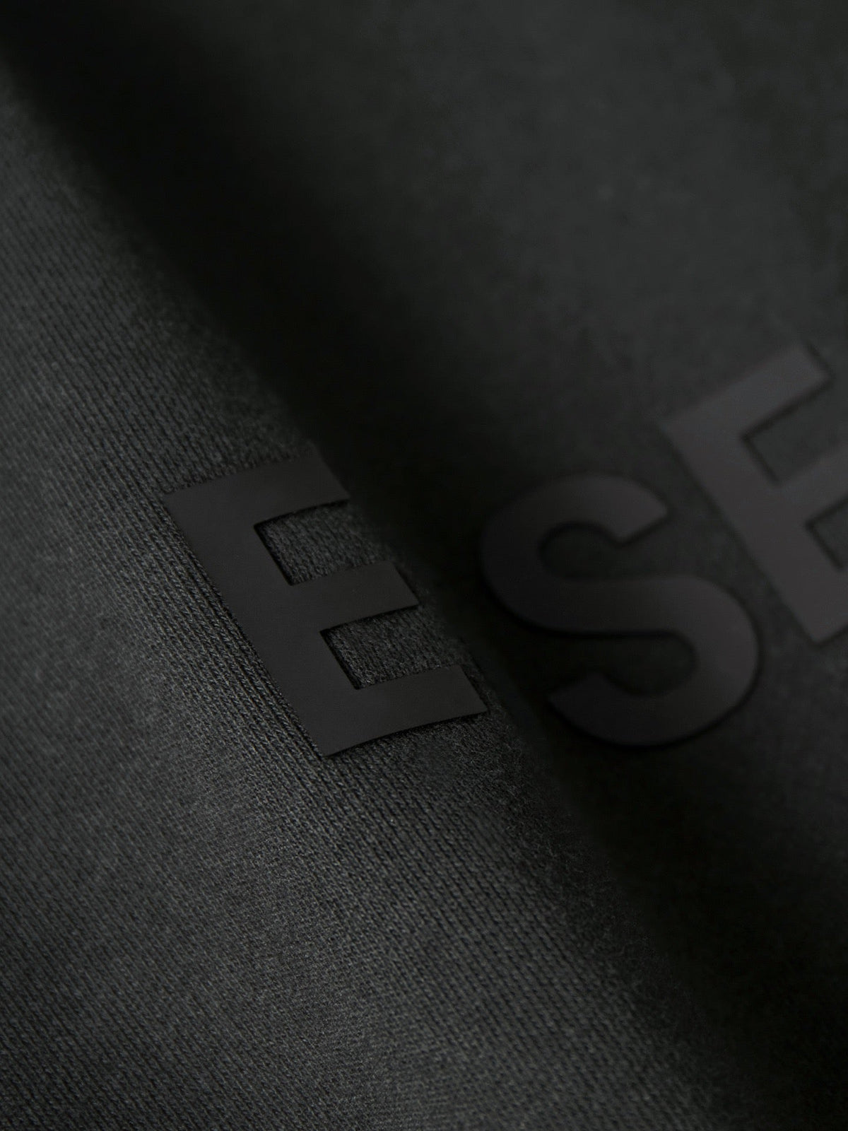 Essentials Black Tonal Logo Sweatshirt - Men's