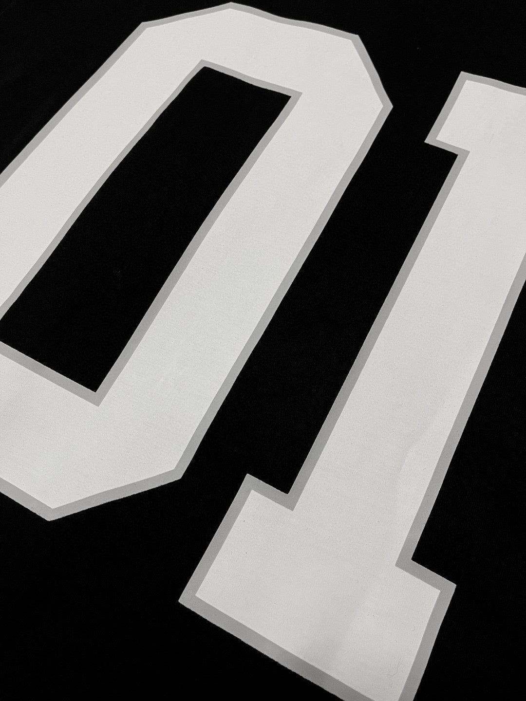Schwarzes Langarmtrikot mit Nummer – Herren
