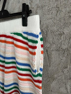Multicolour Striped Knit Shorts - Men's