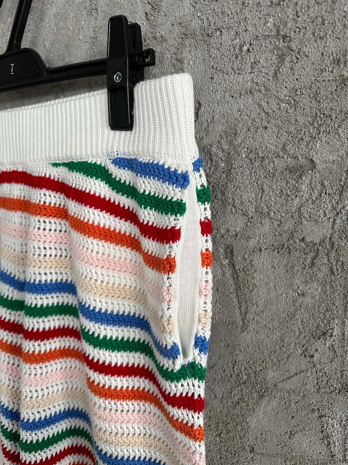 Multicolour Striped Knit Shorts - Men's