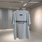 Graues Baumwoll-T-Shirt mit Logo-Print, Kurzarm – Herren