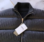 Dunkelblaue und schwarze Pufferjacke – Herren