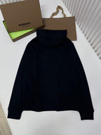 Navy Cotton Embroidered Pullover - Men's