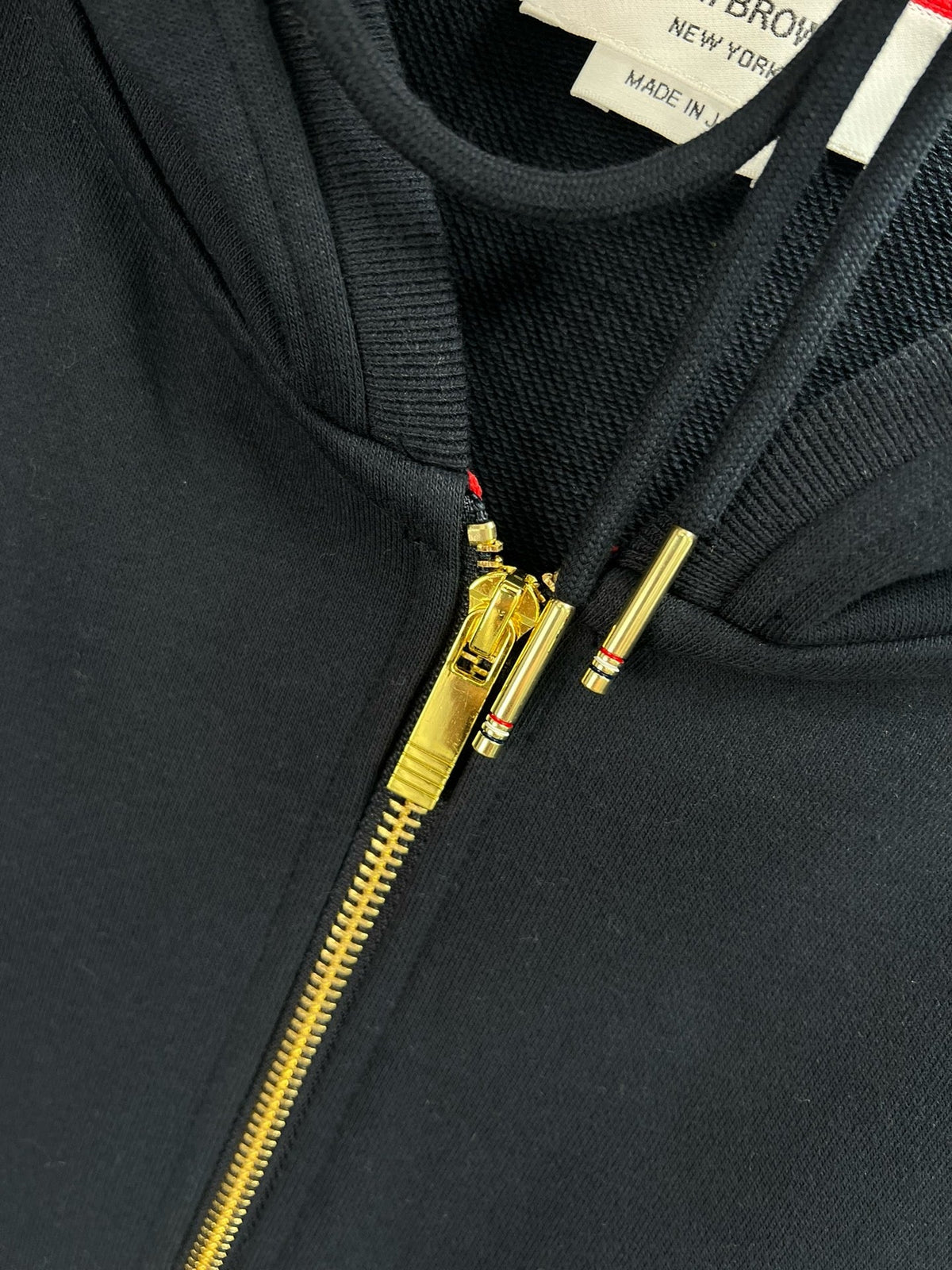4-Bar Reißverschluss-Hoodie Schwarz - Herren