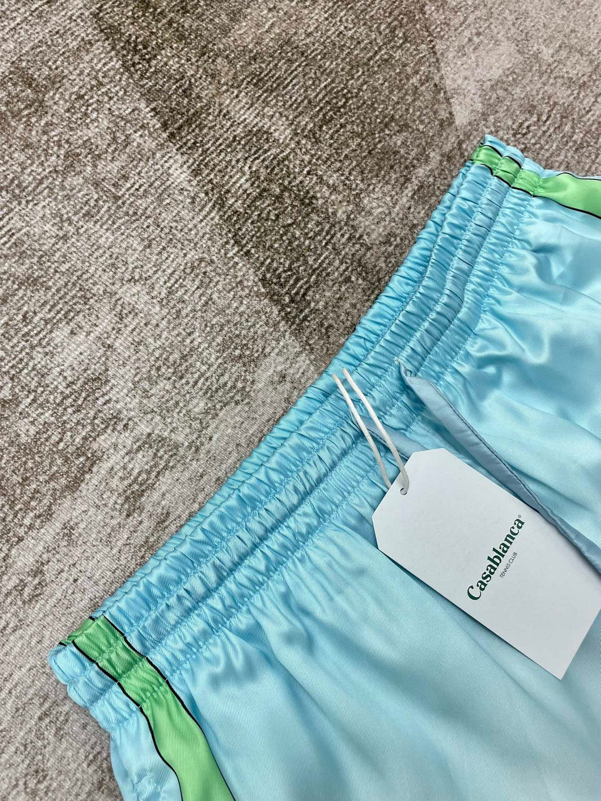 Blue Gradient Silk Shorts - Men's