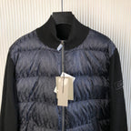 Dunkelblaue und schwarze Pufferjacke – Herren