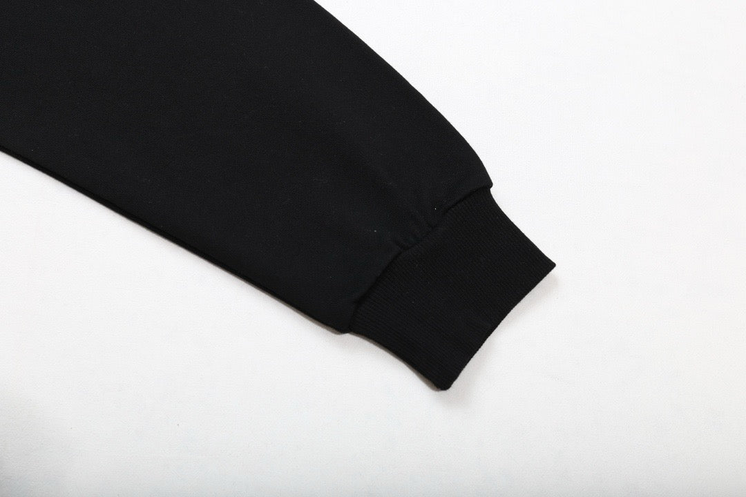 Schwarzer Baumwoll-Logo-Pullover für Herren