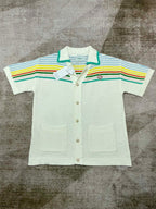 Pastel Striped Knit Shirt - Men's