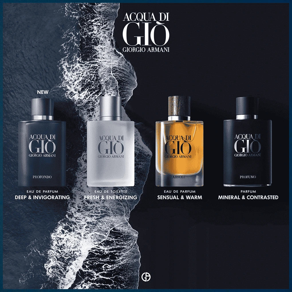 Acqua di Gio Profondo 4.2 oz EDP for men – the depths of the sea are expressed through patchouli and musk notes, leaving a – LUX VERSE Luxury Designer Fashion Outlet