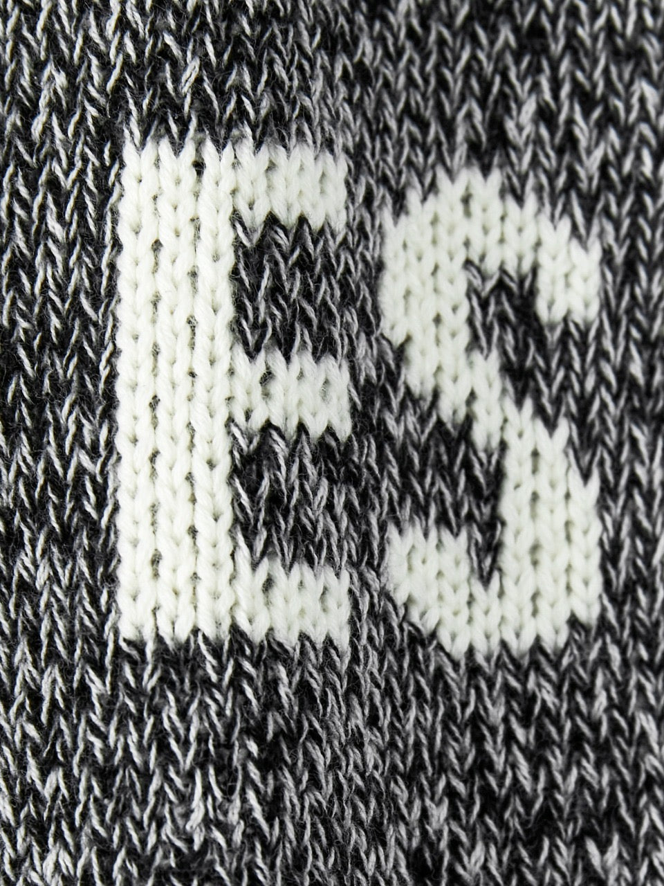Cremefarbener Wollpullover mit Textlogo, Rundhalsausschnitt – Herren