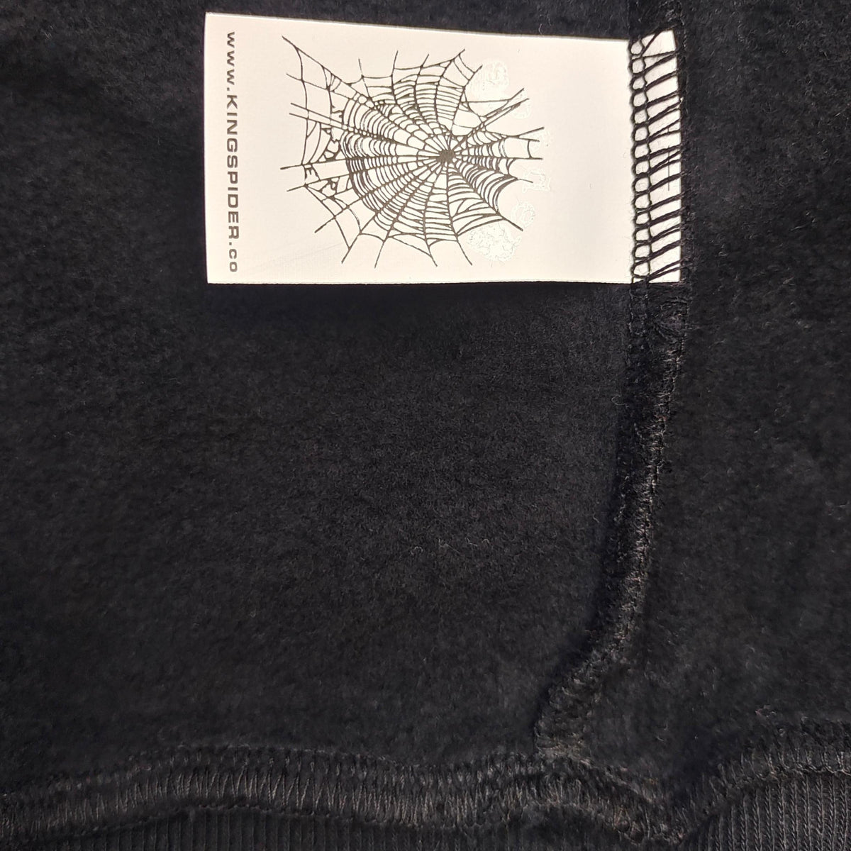 Black Cotton Print Pullover - Men's