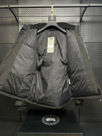 Schwarzer Nylon-Daunenparka – Herren