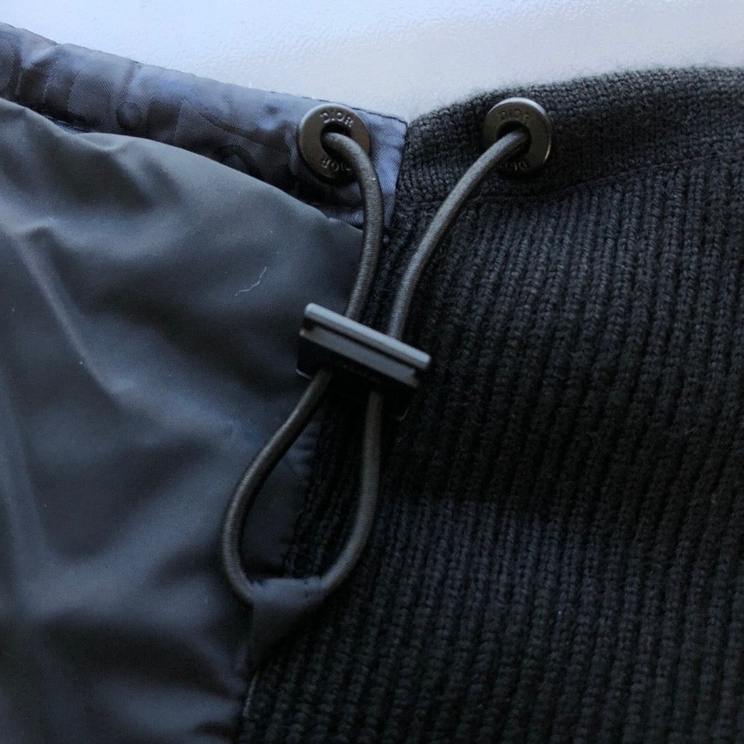 Dunkelblaue und schwarze Pufferjacke – Herren