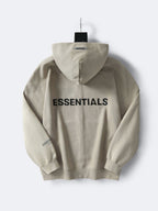 Weißer, unifarbener Reißverschluss-Hoodie aus Baumwolle – Herren