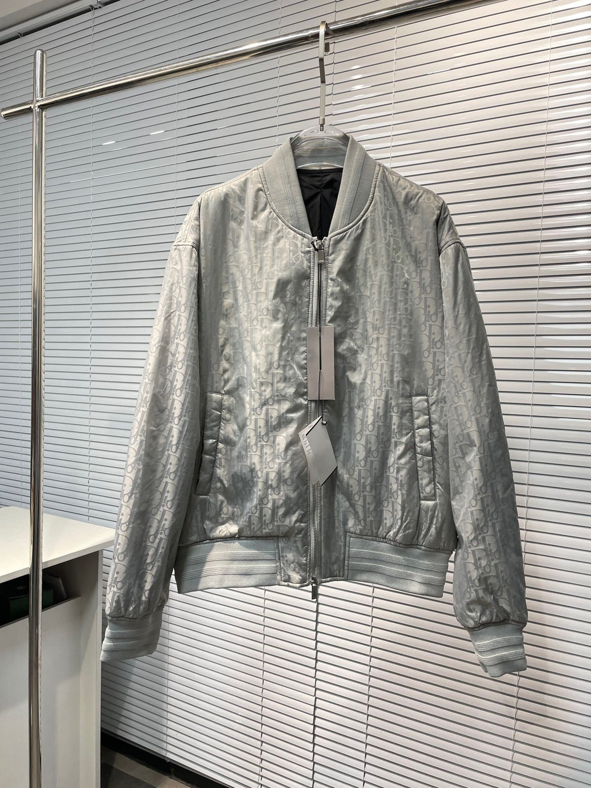 Schwarzer Stepp-Bomber aus Nylon – Herren