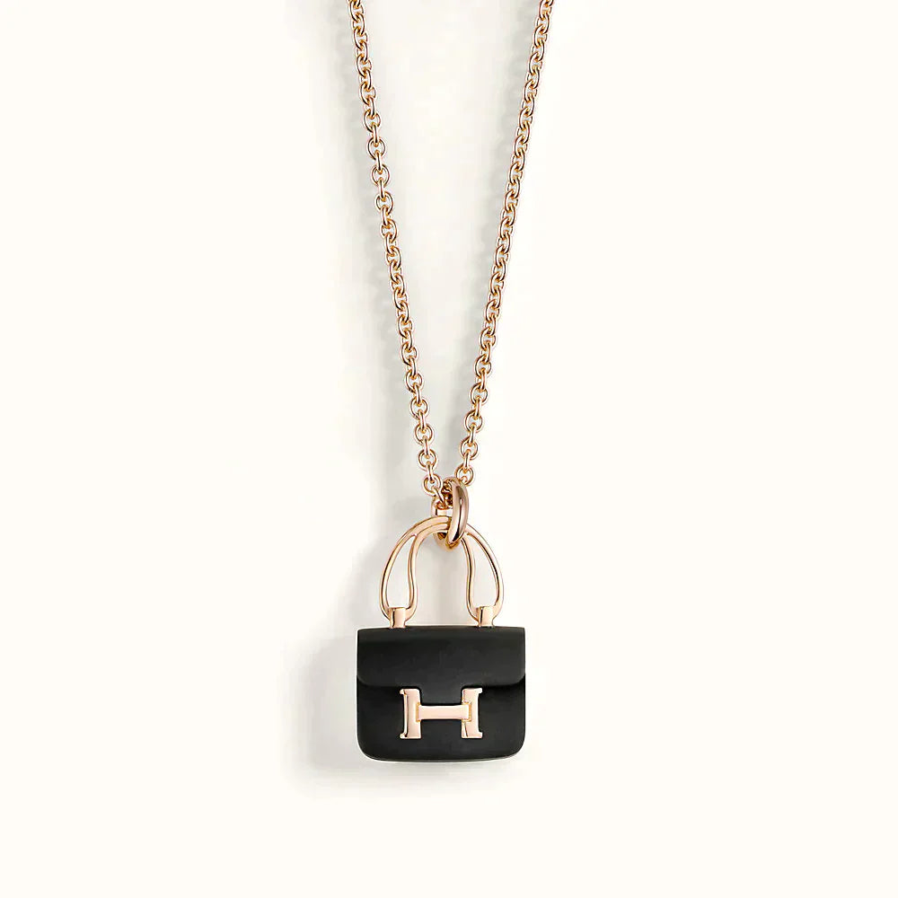 Constance Black Pedant Rose Gold Necklace – LUX VERSE Luxury Designer Fashion Outlet