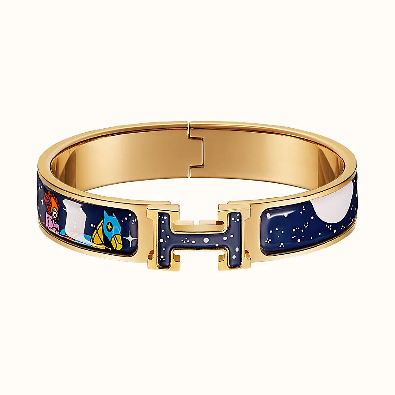 H Star and Moon Bracelet 12mm – LUX VERSE Luxury Designer Fashion Outlet