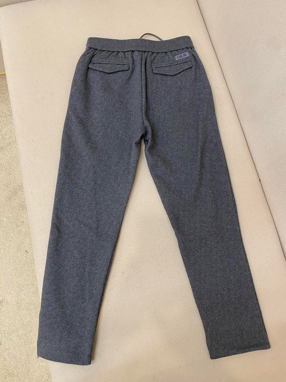 Grey Cotton Plain Joggers - Men's