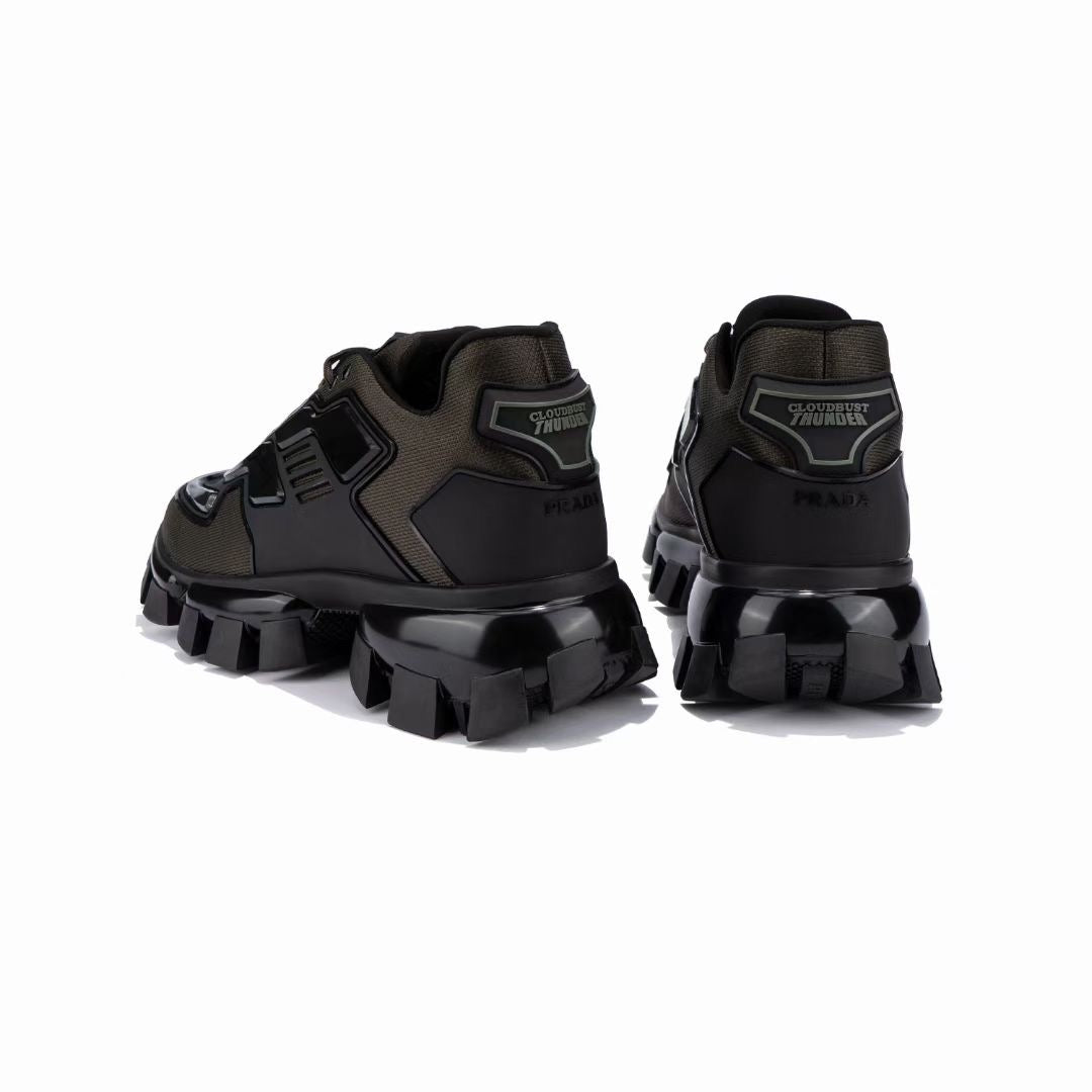 Schwarzes Mesh Ton in Ton klobig - Herren