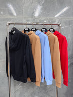 Black Cotton Bold Text Pullover - Men's