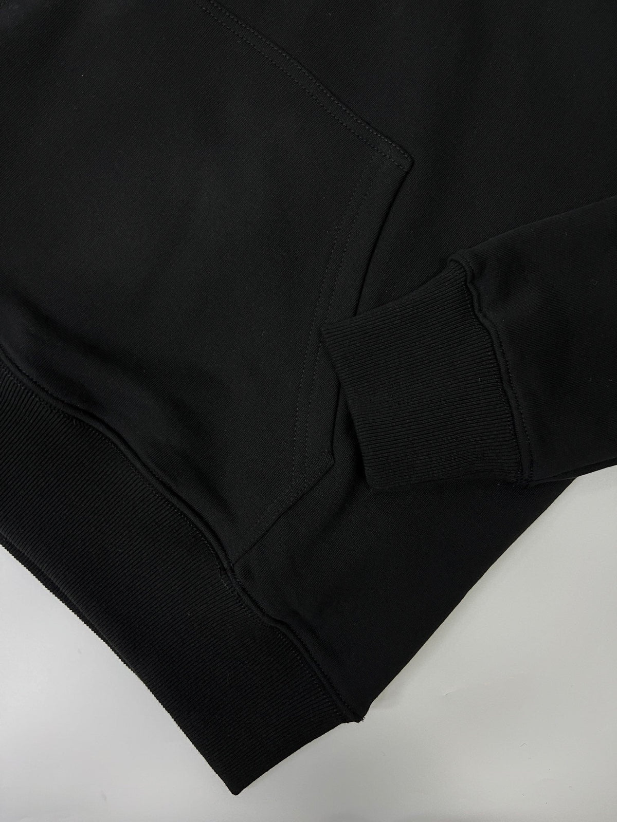 Schwarzer Baumwollpullover mit Textlogo – Herren