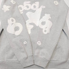 Grauer Baumwoll-Pullover mit Sternenprint – Herren