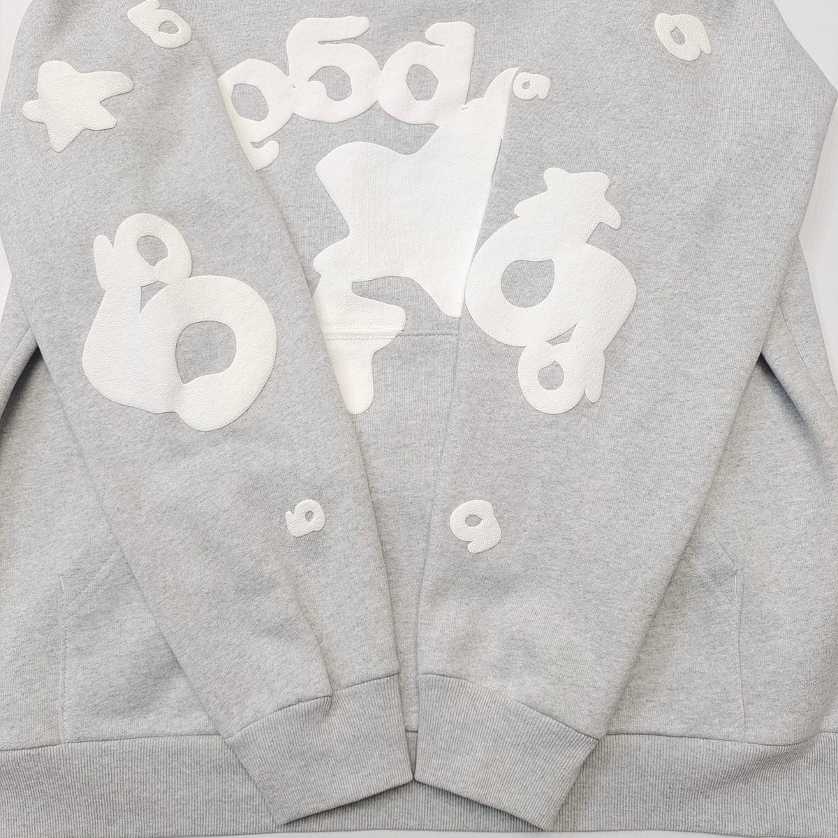 Grauer Baumwoll-Pullover mit Sternenprint – Herren