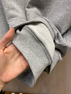 Grauer Baumwoll-Schlichter Pullover – Herren