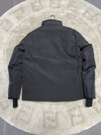 Schwarzer Nylon-Daunenparka – Herren
