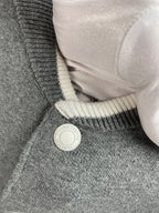 Marineblaue Strickjacke aus Wolle mit vier Streifen – Herren