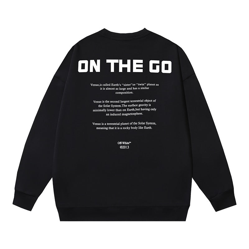 Black Cotton Planet Graphic Crewneck – Herren