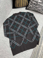 Strickjacke mit Karomuster Kamel - Herren