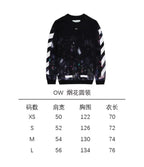 Schwarzes Crewneck-Sweatshirt mit Galaxie-Print aus Baumwolle – Herren