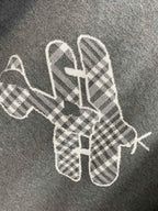 Strickjacke für Herren aus grauer Wolle mit Streifen