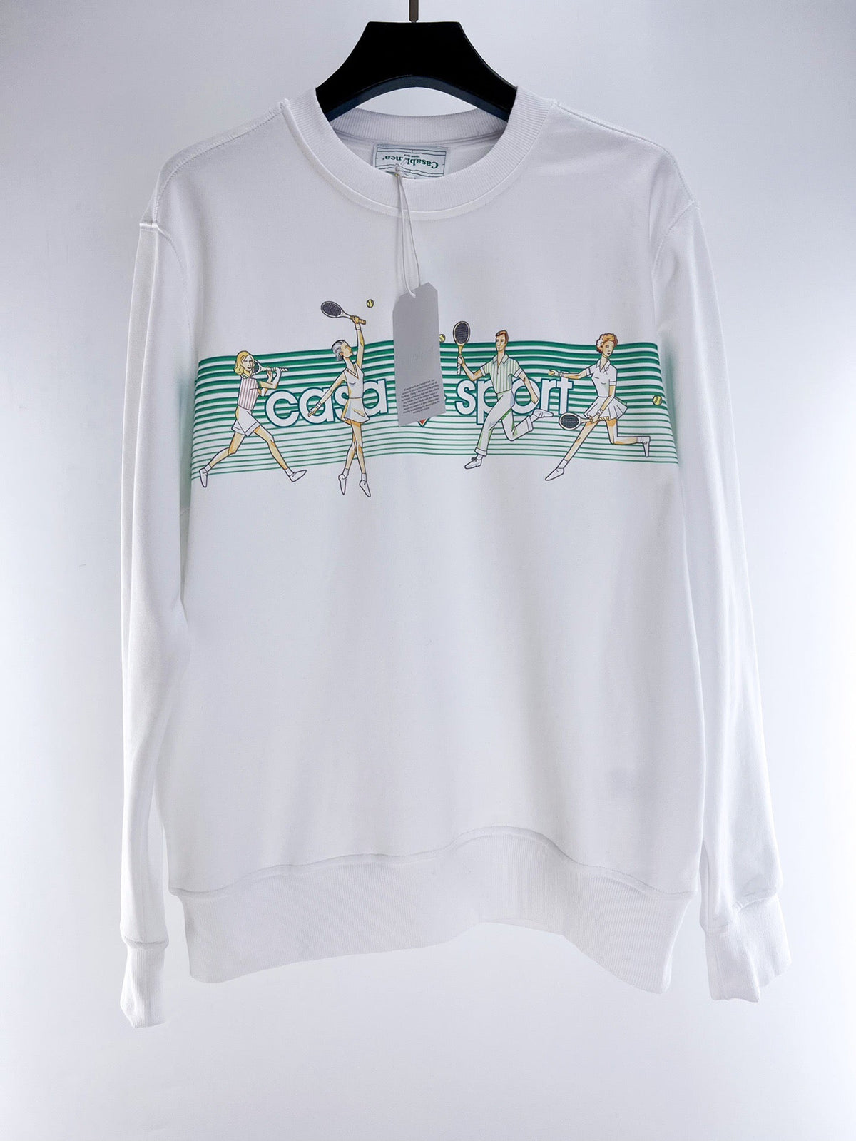 Navy Cotton Race Graphic Crewneck - Men's