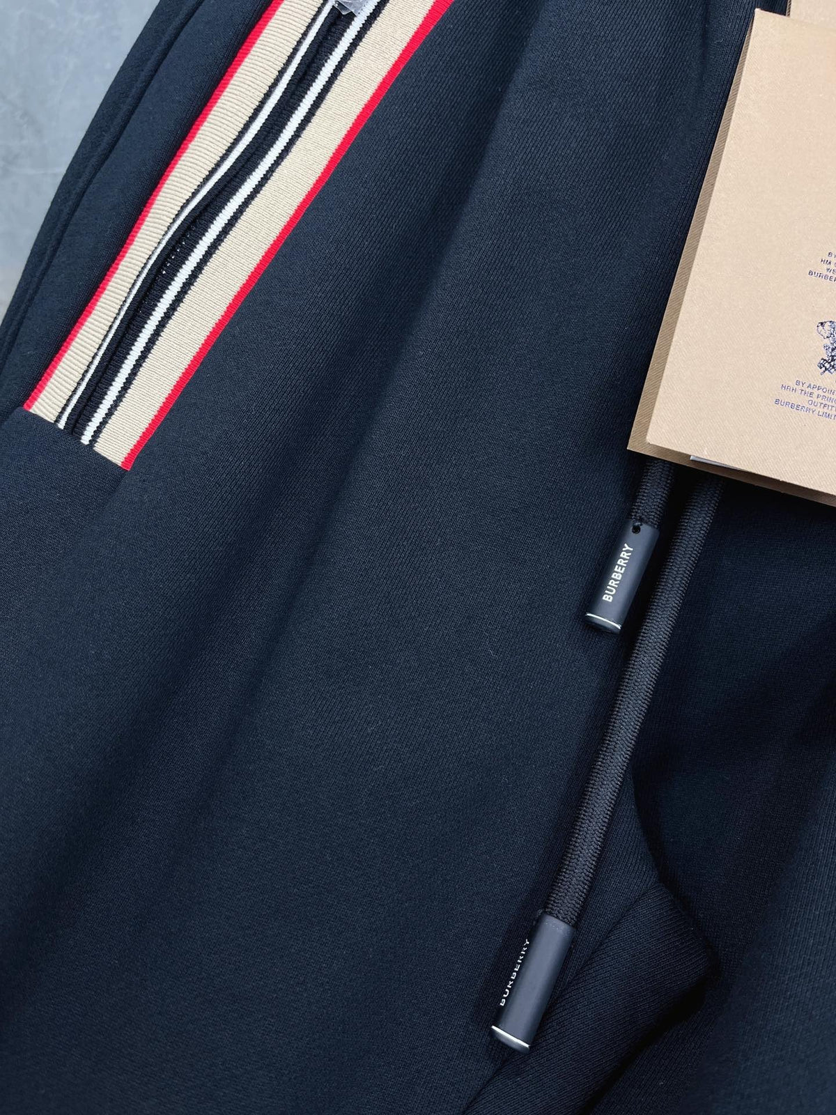 Jogginghose für Herren aus gestreifter Baumwolle in Marineblau