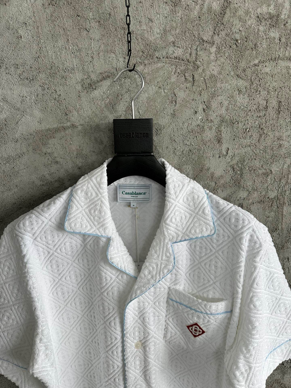 White Knit Waffle Short-Sleeve - Men's