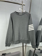 4-Bar Crewneck Grey Loopback – Herren