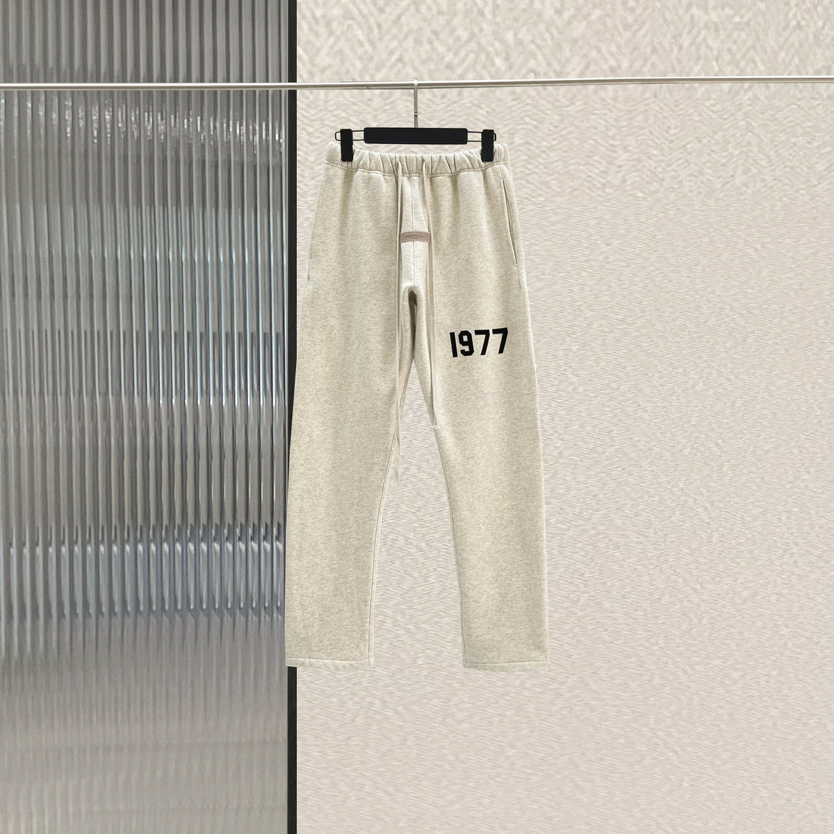 Black Cotton Numeral Print Joggers - Men's