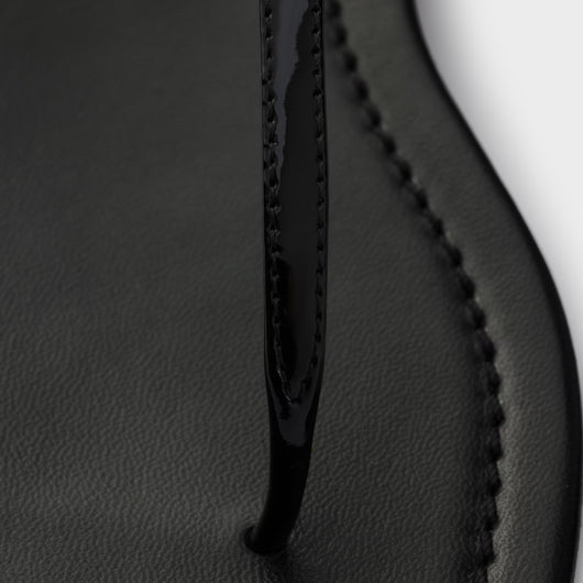 Patent leather thong sandals