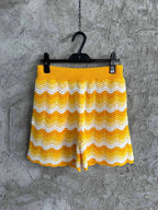 Yellow Knit Chevron Drawstring - Men's