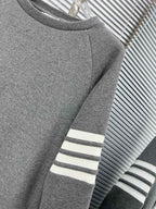 4-Bar Crewneck Grey Loopback – Herren