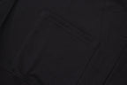 Black Cotton Plain Cardigan - Men's