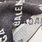 Schwarzes Jacquard-Rundhals-Sweatshirt mit Text-Print – Herren