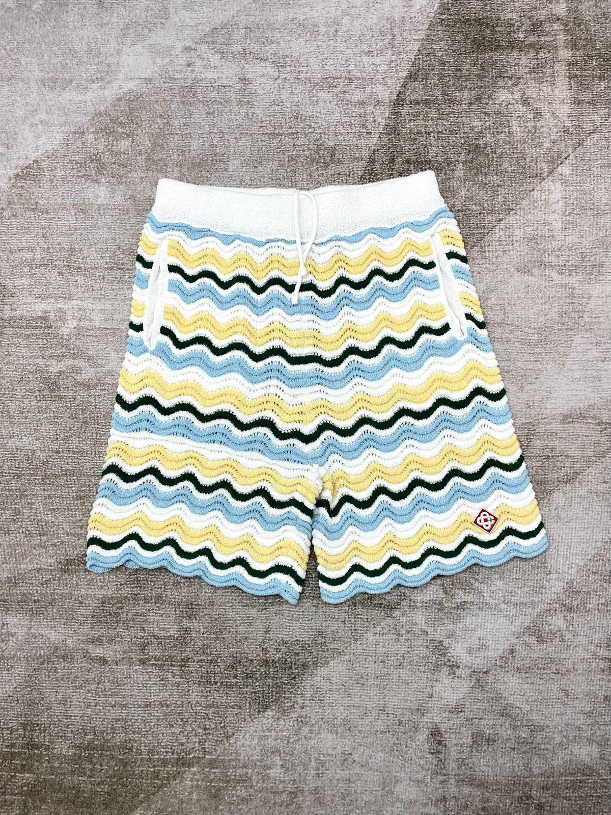 Pastel Chevron Knit Shorts - Men's