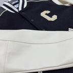 Black Wool Letter Varsity - Men's